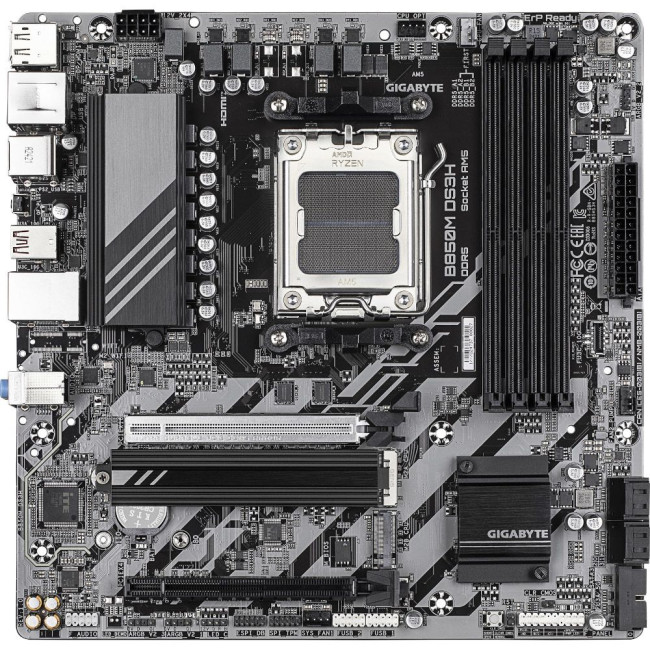 Mатеринська плата sAM5 AMD B850 2хDP/HDMI 4xDDR5 2xM.2  2.5GbE LAN mATX GIGABYTE B850M DS3H