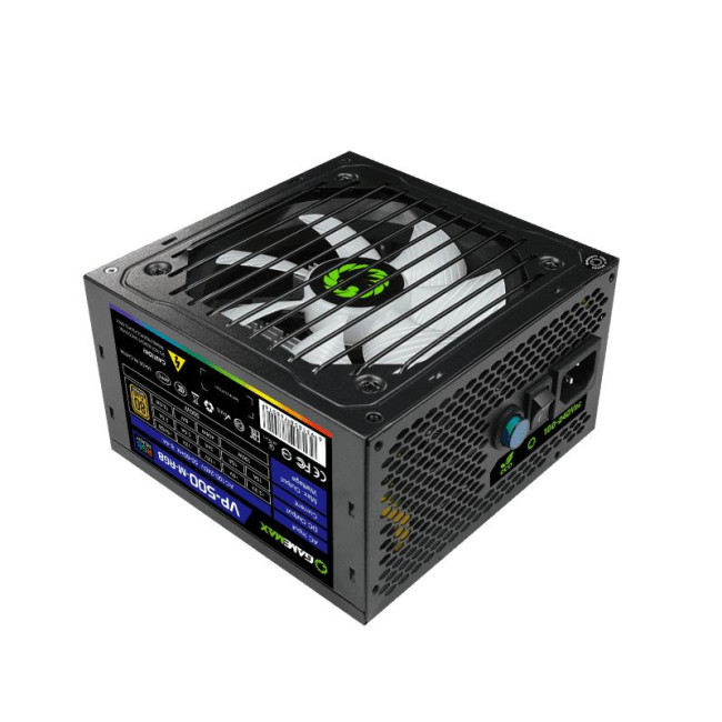 Блок живлення ATX 500W,RGB,МОДУЛЬНЫЙ,APFC, 12смвент, 80+Bronze GAMEMAX VP-500-M-RGB
