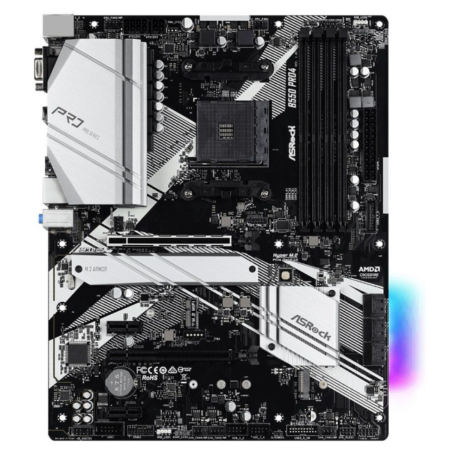 Материнська плата AMD AM4 B550 4DDR4 2PCIex16 2M.2 VGA/HDMI TypeC ASROCK B550 PRO4