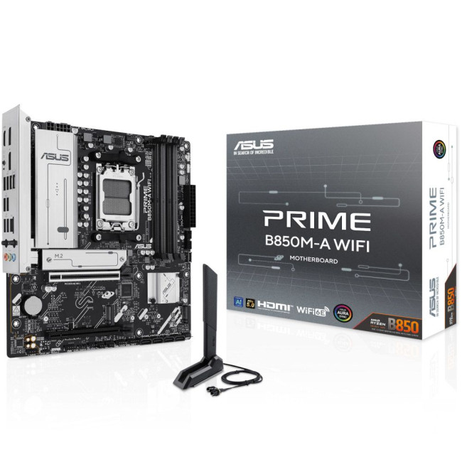 материнська плата sAM5/4DDR5/HDMI/2DP/2PCIe/3M.2/4SATA/LAN2.5Gb ASUS PRIME B850M-A WIFI