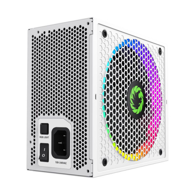 Блок живлення 850W, 80 Gold,ARGB ring fan 140mm,fully modularOPP, OVP, UVP, OCP, OTP, SCP GAMEMAX RGB850 PRO WH