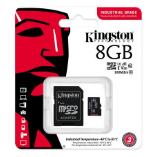Карта пам'яті 8GB microSDHC/SDXC C10 A1 Industrial 100R/80W UHS-I Speed Class U3, V30, A1 + adapter KINGSTON SDCIT2/8GB