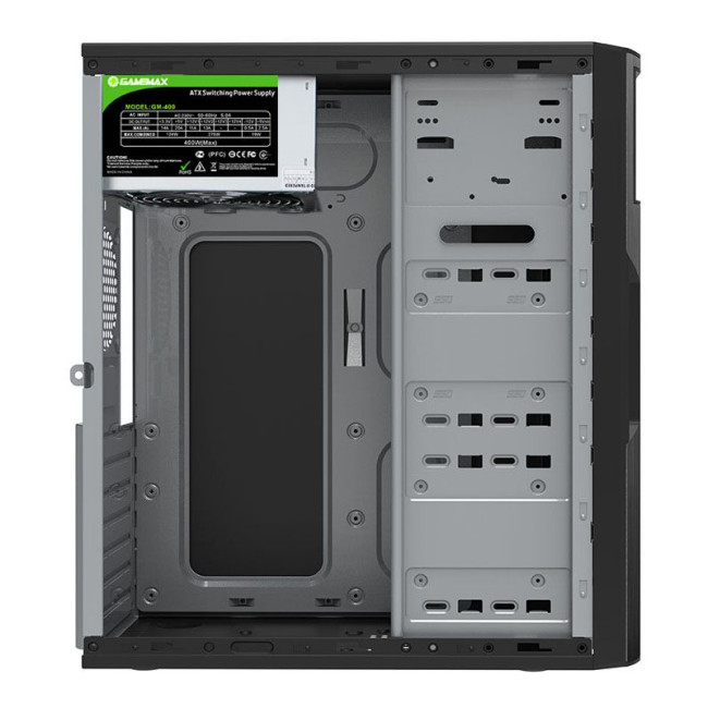 Корпус ATX з блоком живлення GM-400-8cm GAMEMAX ET-211-400W