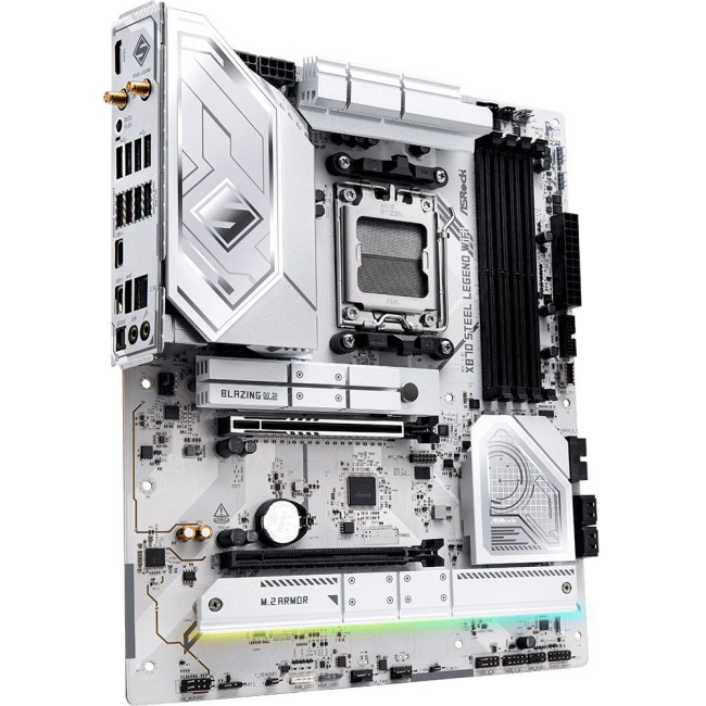 Mатеринська плата sAM5 AMD X870 4xDDR5 HDMI/2xUSB4 3xM.2 2.5GbE LAN ATX ASROCK X870 STEEL LEGEND WIFI