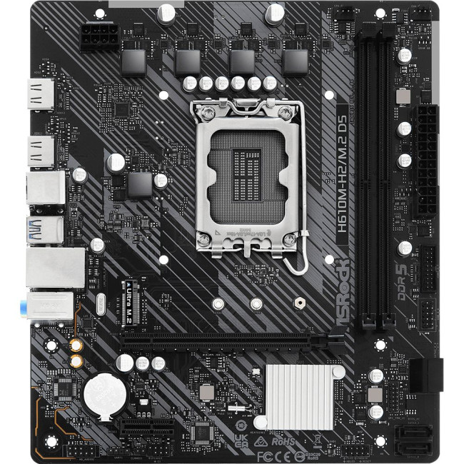 Mатеринська плата s1700 Intel H610 2xHDMI 1xM.2 2xDDR5 GbE LAN mATX ASROCK H610M-H2/M.2 D5