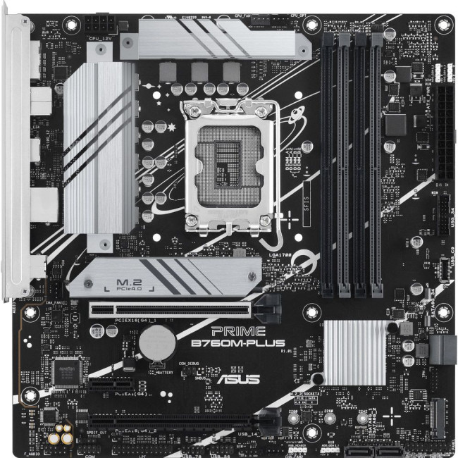 материнська плата s1700/4DDR5/HDMI/DP/3PCIe/4SATA/2M.2/LAN2.5Gb ASUS PRIME B760M-PLUS