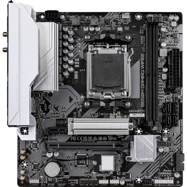 Mатеринська плата sAM5 AMD B650 HDMI/VGA  1xM.2  2.5GbE LAN mATX GIGABYTE B650M GAMING WIFI6E