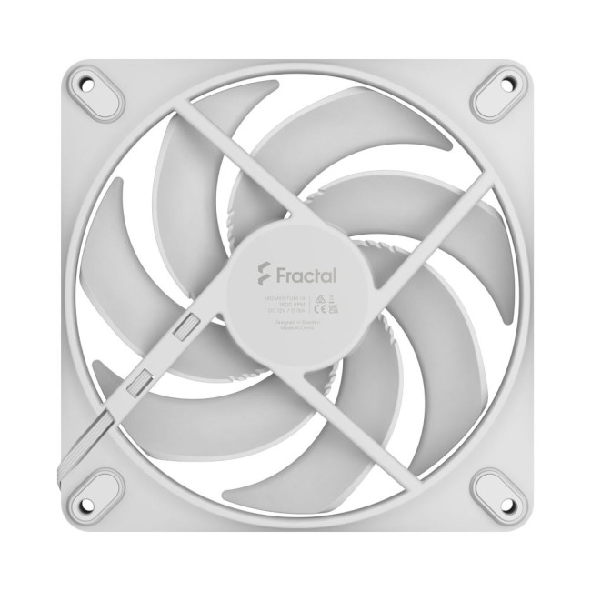 Вентилятор для корпусу 140 мм, білий, PWM, Zero-RPM capability, Momentum 14 White FRACTAL DESIGN Momentum 14 White (FD-F-MO1-1402)