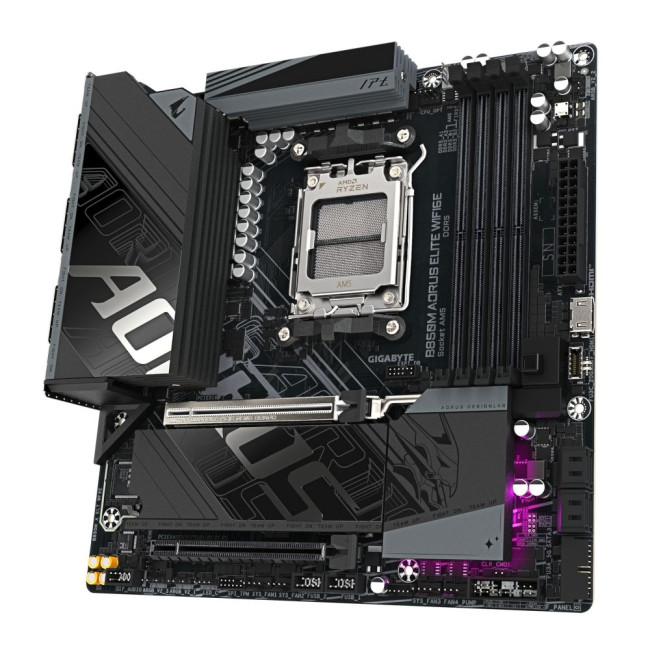 Mатеринська плата sAM5 AMD B850 HDMI/DP 2xM.2 2.5GbE LAN mATX GIGABYTE B850M AORUS ELITE WIFI6E