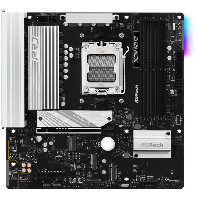 Mатеринська плата sAM5 AMD B850 4xDDR5 HDMI/DP 3xM.2 2.5GbE LAN mATX ASROCK B850M PRO RS