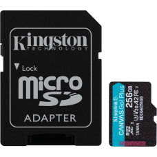 Карта пам'яті 256GB microSDXC Canvas Go Plus Gen4 200MB/s A2 U3 V30 Card + ADP KINGSTON SDCG4/256GB