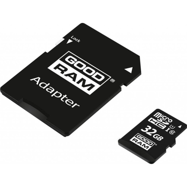 Карта пам'яті 32GB microCARD SDHC C10 UHS-I 100R/10W U1 + adapter GOODRAM M1AA-0320R12