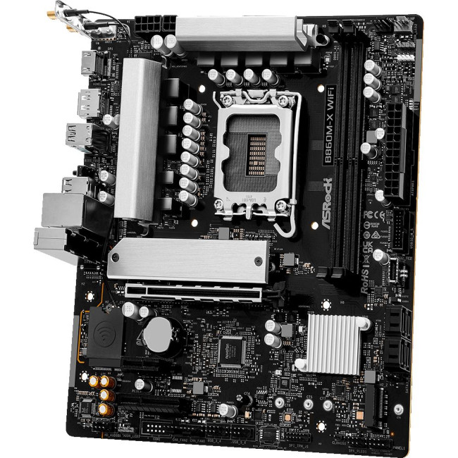 Mатеринська плата s1851 Intel B860 2xDDR5 DP/HDMI 3xM.2 2.5GbE LAN mATX ASROCK B860M-X WIFI