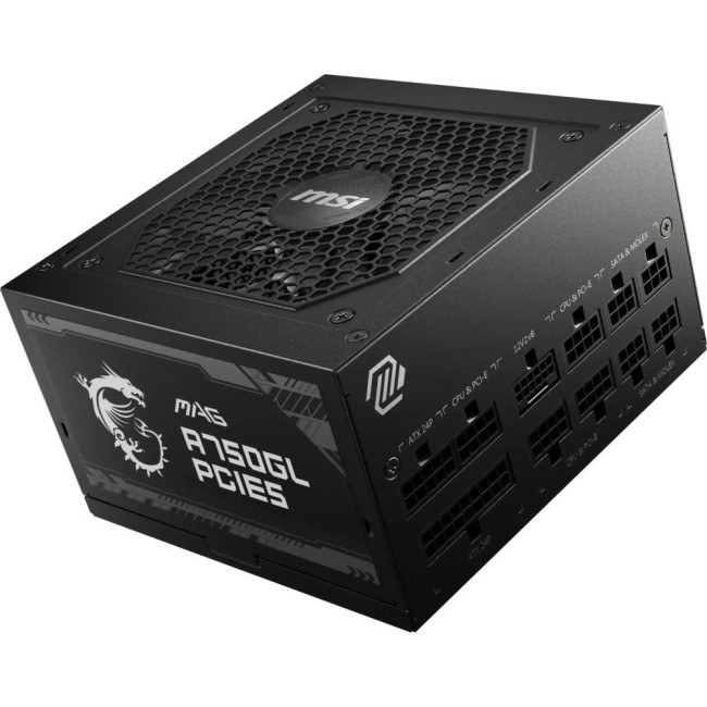 Блок живлення MSI ATX 750W MAG A750GL PCIE5, EU, 750W, Fully-Modular, 80 Plus Gold, Color Box MSI MAG A750GL PCIE5