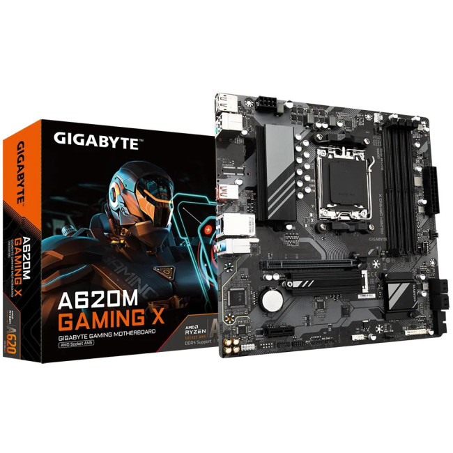Mатеринська плата sAM5 AMD A620 DP/HDMI 1xM.2  GbE LAN mATX GIGABYTE A620M GAMING X