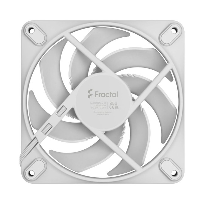 Вентилятор для корпусу 120 мм, білий, PWM, Zero-RPM capability, Momentum 12 White FRACTAL DESIGN Momentum 12 White (FD-F-MO1-1202)