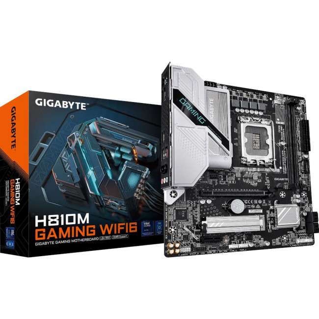 Mатеринська плата s1851 Intel H810 DP/HDMI/VGA  1xM.2 2.5GbE LAN mATX GIGABYTE H810M GAMING WIFI6