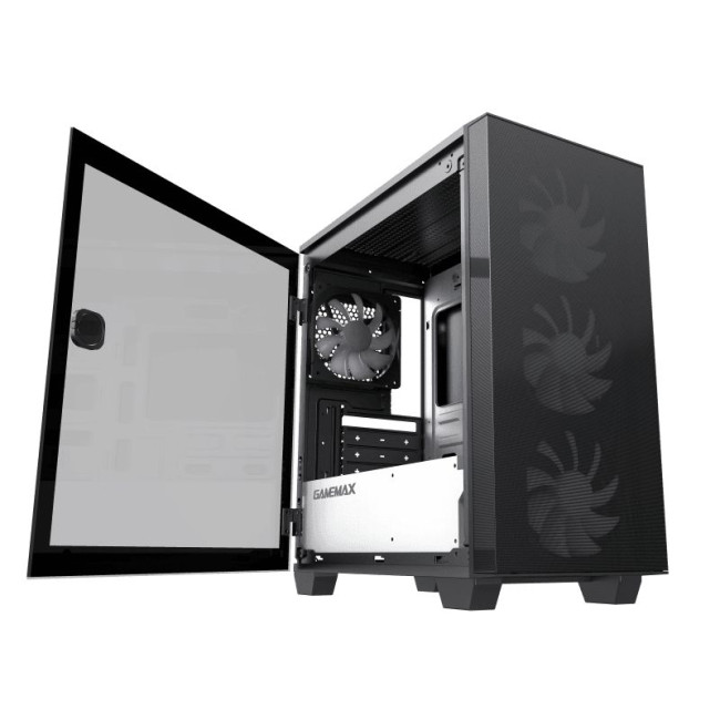 Корпус  MICRO  ATX  без блока живлення front panel with full mesh,  V 1.62 PWM +ARGB Hub GAMEMAX Aero Mini