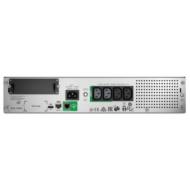 ДБЖ 500W/750VA,L-I,USB,LCD,Smart Slot,SmartConnect,RM 2U APC SMT750RMI2UC