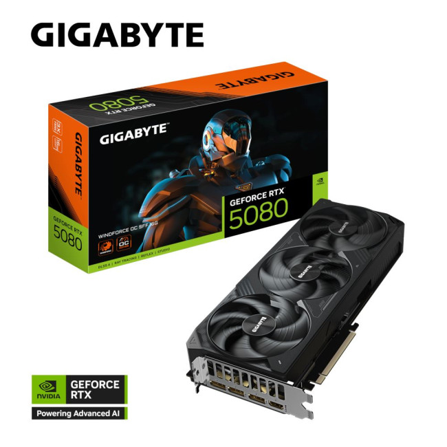 Відеокарта GIGABYTE NVIDIA GV-N5080WF3OC-16GD GIGABYTE GV-N5080WF3OC-16GD