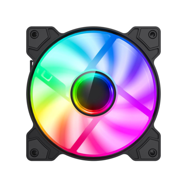 Кулер для корпусу 120 мм, 3pin(F),SM2.5-4PIN(M) SATA, 2PIN LED, ARGB HUB, чорна рамка FN12A-M6I GAMEMAX FN12A-M6I