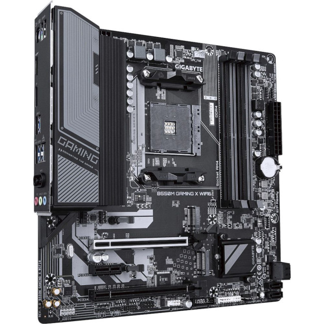 Материнська плата sAM4 AMD B550 HDMI/DP 2xM.2 GbE Lan mATX GIGABYTE B550M GAMING X WIFI6