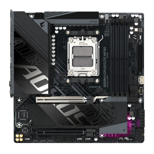 Mатеринська плата sAM5 AMD B850 HDMI/DP 2xM.2 2.5GbE LAN mATX GIGABYTE B850M AORUS ELITE WIFI6E