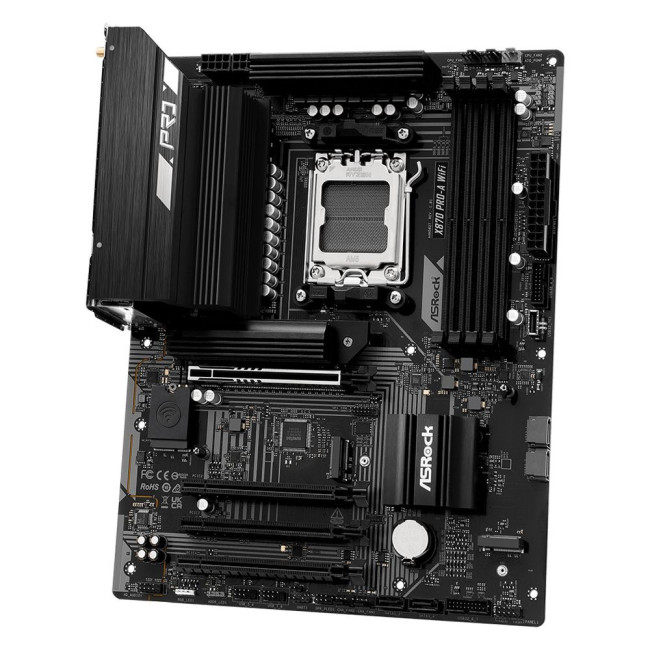 Mатеринська плата sAM5 AMD X870 4xDDR5 HDMI/2xUSB4 3xM.2 2.5GbE LAN ATX ASROCK X870 PRO-A WIFI