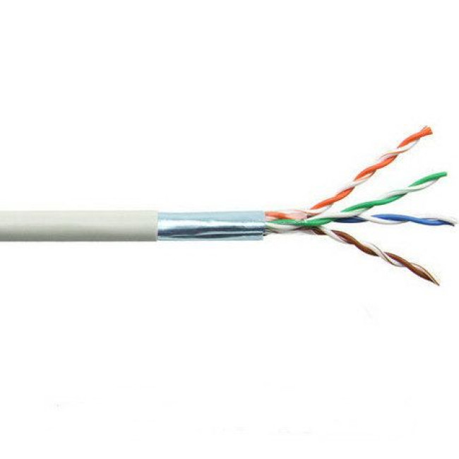 Кабель FTP кат.5е, PVC, 4 пари, 4x2x0.50, 305м, білий ДКЗ 4100