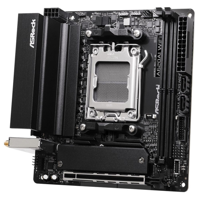 Mатеринська плата sAM5 AMD A620A HDMI 2xM.2 2.5GbE LAN mini-ITX ASROCK A620AI WIFI