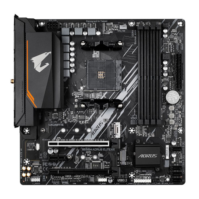 Материнська плата sAM4 AMD B550 HDMI/DVI 2xM.2 GbE Lan mATX GIGABYTE B550M AORUS ELITE AX