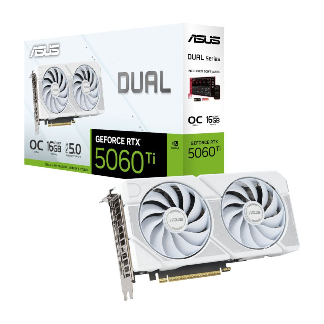 Відеокарта ASUS NVIDIA DUAL-RTX5060TI-O16G-WHITE ASUS DUAL-RTX5060TI-O16G-WHITE