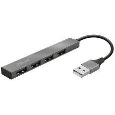 4-Портовий Концентратор Halyx Aluminium Mini USB 2.0 Hub TRUST Halyx 4-PORT Mini USB 2.0 Hub (23786)
