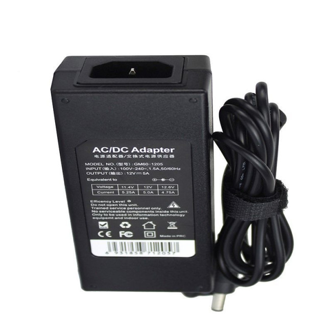 Блок живлення зовнішній 60W GM-60 чорний, для корпусів М100-М/М200/М300/МТ300 GAMEMAX GM-60