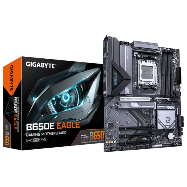 Mатеринська плата sAM5 AMD B650 HDMI/DP 3xM.2 2.5GbE LAN ATX GIGABYTE B650E EAGLE