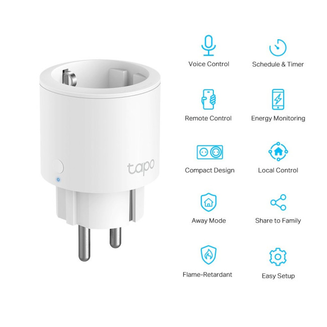 Розумна міні Wi-Fi розетка TP-Link, TP-LINK Tapo P115(1-pack)