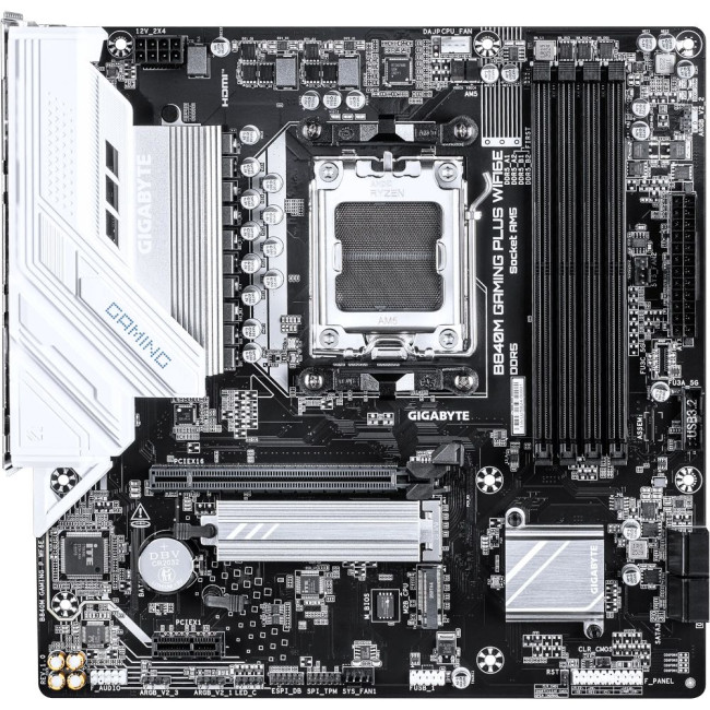 Mатеринська плата sAM5 AMD B840 2xDP/HDMI 2xM.2 GbE LAN mATX GIGABYTE B840M GAMING PLUS WIFI6E