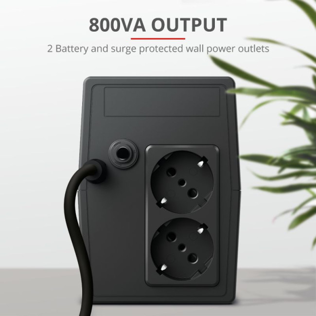 Джерело безперебійного живлення  Paxxon 800Va UPS 2 Outlets TRUST Paxxon 800Va UPS 2 Outlets (23503)
