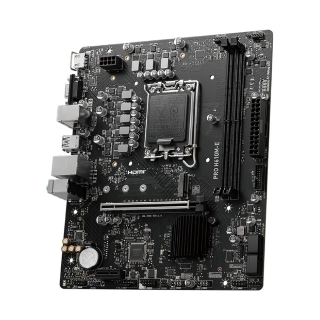 Материнська плата s1700/2DDR5/VGA/HDMI/2PCIe/4SATA/1M.2 MSI PRO H610M-E
