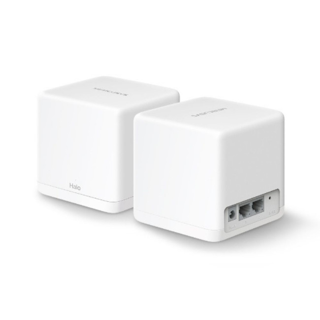 Домашня Mesh Wi-Fi система Mercusys(2шт комплект)AC1300 Whole-Home Mesh Wi-Fi/2x1000Mbps LAN Ports MERCUSYS Halo H30G(2-pack)