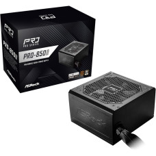 Блок живлення 850W, 80 Pluse BRONZE, PCIe5.1 & ATX 3.1, Native 12V-2x6, 120mm Fan ASROCK PRO-850B