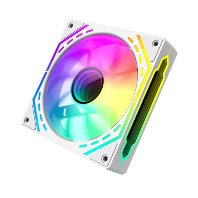 Кулер для корпусу 120 мм, 4pin(M/F)/3pin(M/F), ARGB, PWM, білий FN12A-S2I-W GAMEMAX FN12A-S2I-W