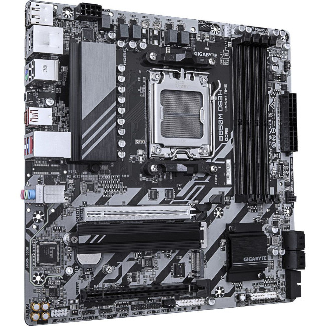 Mатеринська плата sAM5 AMD B850 2хDP/HDMI 4xDDR5 2xM.2  2.5GbE LAN mATX GIGABYTE B850M DS3H
