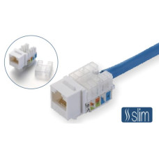 Модуль Keystone RJ45, UTP, Slim, Cat.6, 110 IDC, захисна кришка KINGDA KD-KJ2085UC6