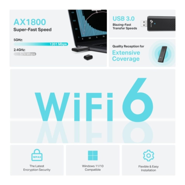 Бездротовий USB адаптер TP-Link, Archer TX20U TP-LINK Archer TX20U