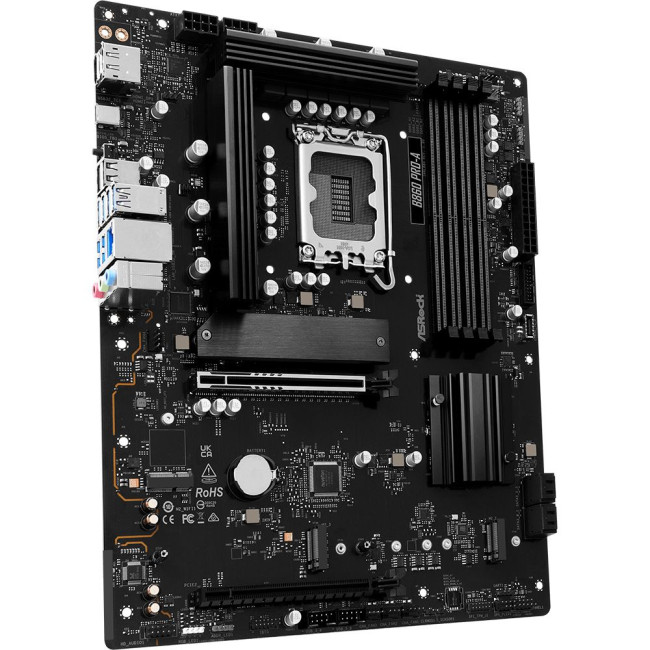 Mатеринська плата s1851 Intel B860 4xDDR5 DP/HDMI 3xM.2 2.5GbE LAN ATX ASROCK B860 PRO-A