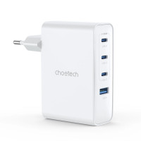 Мережевий зарядний пристрій Choetech GaN PD100W, 4 порти, 3*USB-C+A CHOETECH GaN PD100W 4Ports (PD9002)