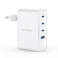 Мережевий зарядний пристрій Choetech GaN PD100W, 4 порти, 3*USB-C+A CHOETECH GaN PD100W 4Ports (PD9002)