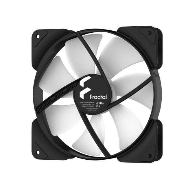 Вентилятор для корпусу 140 мм,чорна рамка, RGB PWM Aspect 14 RGB PWM Black Frame FRACTAL DESIGN Aspect 14 RGB PWM Black Frame (FD-F-AS1-1405)