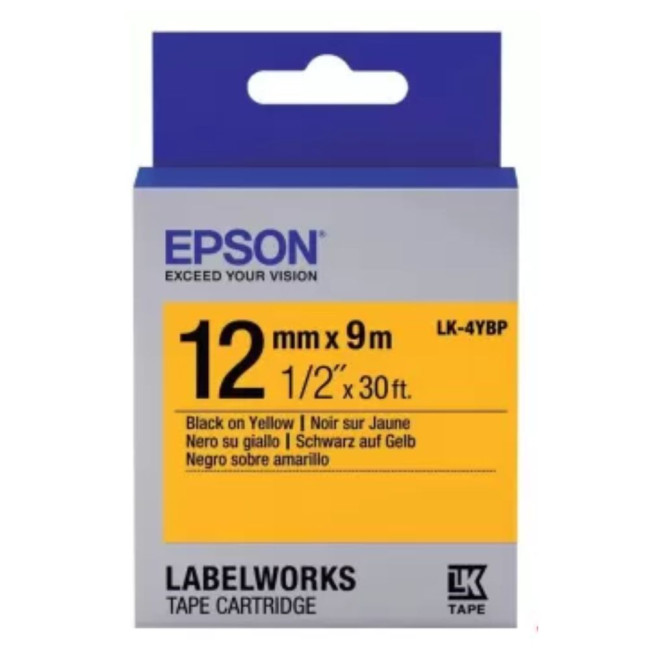 Стрічка для принтера EPSON Tape -LK-4YBP Black/Yellow (C53S654008)
